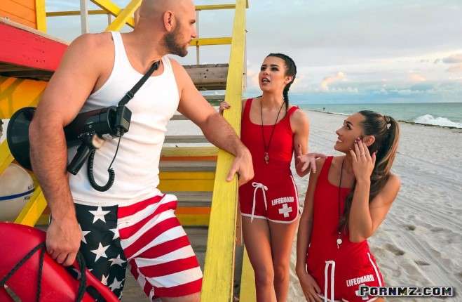 Brazzers – MacKenzie Mace Kylie Rocket Horny Lifeguards Share A Cock