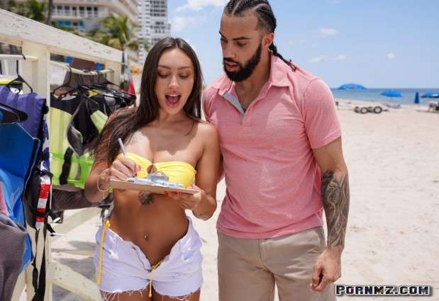 SneakySex – Sisi Rose Beach Hottie Rides Jet Skis And Cock