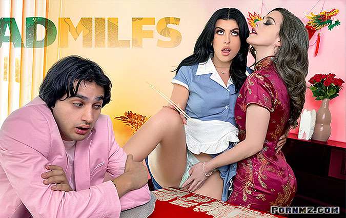 [BadMilfs] Gal Ritchie Nicole Emma Vaunt – Filthy Threesome with Our Favorite Waitress